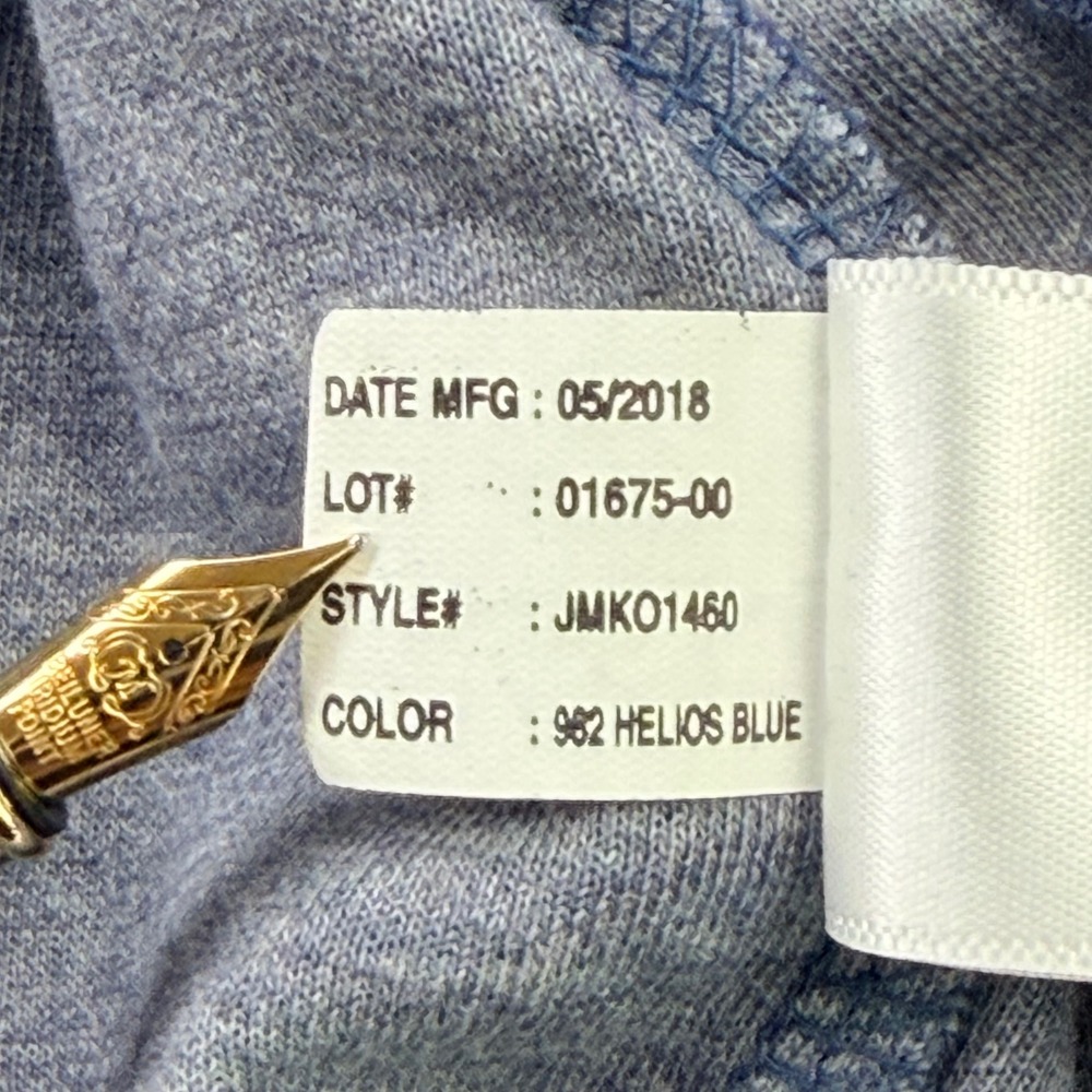 Johnnie-O 1/4 Zip Pullover Men XL Helios Blue Cotton Lyocell Heathered JMKO1460 - Picture 8 of 11